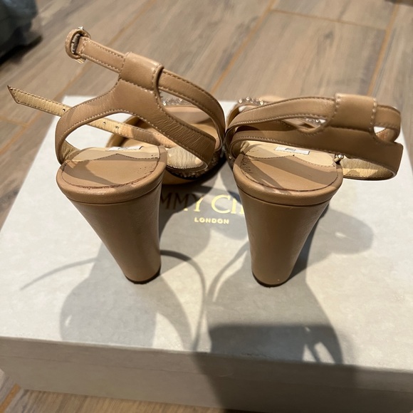 Jimmy Choo Glitter Nude Sandal size 38.5 - Picture 9 of 11